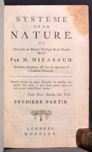 Système de la nature ou des lois du monde physique et du monde moral.