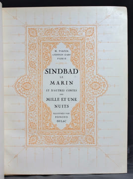 Sindbad le marin et d'autres contes des mille et une nuits.. [DULAC Edmond (ill.)]; Anonyme:
