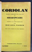 La tragédie de Coriolan, traduite librement de l'anglais de Shakespeare et adaptée à la scène française par René-Louis Piachaud. Suivie d'un examen de cette tragédie. par SHAKESPEARE William; PIACHAUD René-Louis (trad.): - Image 2