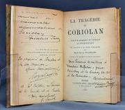 La tragédie de Coriolan, traduite librement de l'anglais de Shakespeare et adaptée à la scène française par René-Louis Piachaud. Suivie d'un examen de cette tragédie. par SHAKESPEARE William; PIACHAUD René-Louis (trad.): - Image 4