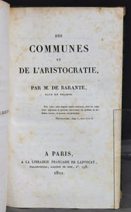 Des communes et de l'aristocratie.