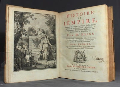 Histoire de l'Empire, contenant son origine, ses progrès, ses révolutions, la forme de son gouvernement, sa politique, ses négociations, & les nouveaux réglemens, faits dans les Traités de Westphalie, &c. Nouvelle édition , augmentée d'un Discours préliminaire, de Notes historiques & politiques; continuée jusqu'à présent, & enrichi de tailles-douces.