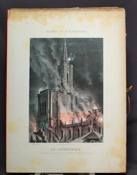 Ruines de Strasbourg dessinées d'après nature pendant le siège de Strasbourg.. BROUTTA [Jules]: