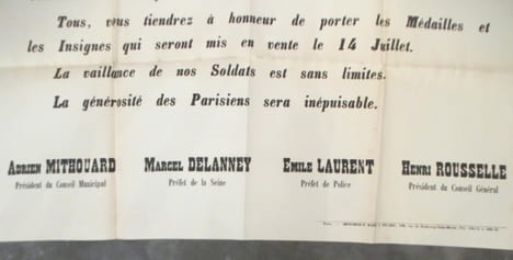 JOURNEE DE PARIS. 14 juillet 1916. APPEL A LA POPULATION. undefined