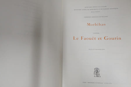 Le Faouët et Gourin; Inventaire topographique : Inventaire général des monuments et des richesses artistiques de la France, Commission Régionale de Bretagne, Morbihan, Cantons Le Faouët et Gourin