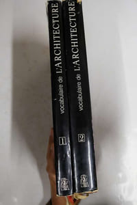 Vocabulaire de l'architecture. Principes d'analyse scientifique en 2 volumes