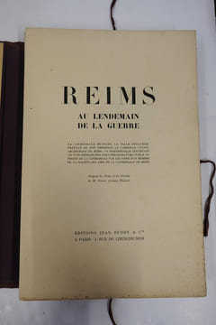Reims Au Lendemain De La Guerre. M. Pierre Antony-Thouret
