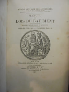 Manuel des lois du batiment. 5 TOMES.