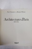 ARCHITECTURES. PARIS 1848-1914.. Chemetov, Paul et Bernard Marrey