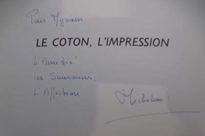 LE COTON, L'IMPRESSION. (avec un envoi de l'Auteure).