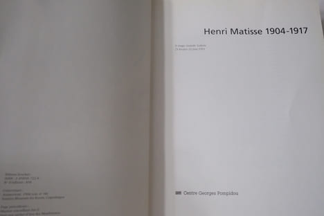 Henri Matisse, 1904-1917. Monod-Fontaine Isabelle