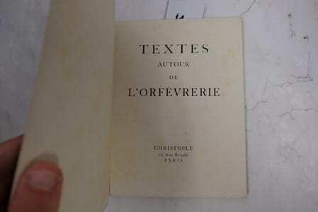Textes autour de l'orfèvrerie