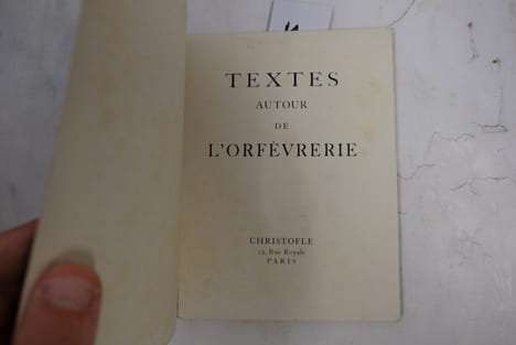 Textes autour de l'orfèvrerie. Collectif