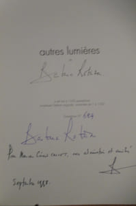 AUTRES LUMIERES (avec un Envoi de l'Artiste)