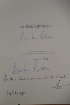 AUTRES LUMIERES (avec un Envoi de l'Artiste). Barbara Robinson