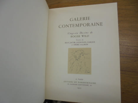 Galerie Contemporaine: Vingt Six Dessins de Roger Wild.
. JACOB Max - Fargue Léon-Paul - SALMON André.

