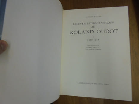 L'oeuvre lithographique de Roland Oudot I (1930-1958).
. DAULTE (François)
