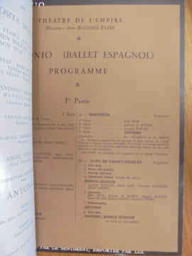 ANTONIO- Ballet Espagnol. Jean Bouchel-Ysaye