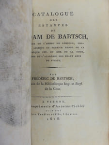 Catalogue des estampes de J.Adam de Bartsch.