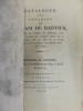Catalogue des estampes de J.Adam de Bartsch.. BARTSCH, Frédéric de.
