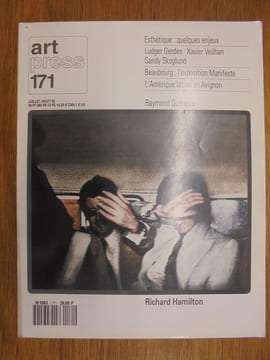 Art Press 171. Juillet/ Aout 92 (1992). Richard Hamilton. Collectif.