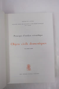 Objets civils domestiques - Vocabulaire