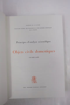 Objets civils domestiques - Vocabulaire. Catherine Arminjon