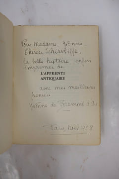L'Apprenti antiquaire - Récit documentaire orné de 160 illustrations pour la connaissance des styles mobiliers. Yvonne de Brémond d'Ars