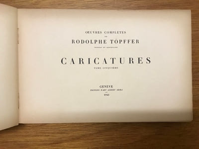 Oeuvres Complètes de Rodolphe Topffer : Caricatures (tome Cinquième)
