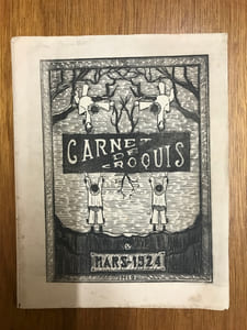 Carnet de croquis N°9 - Mars 1924