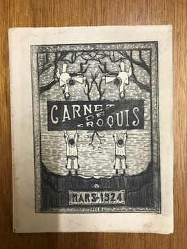 Carnet de croquis N°9 - Mars 1924. M. Bloy