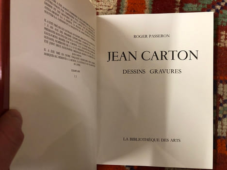 Jean Carton, dessins gravures. Roger Passeron