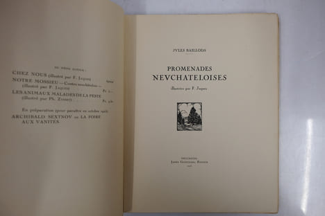 Promenades neuchateloises. Jules Baillods