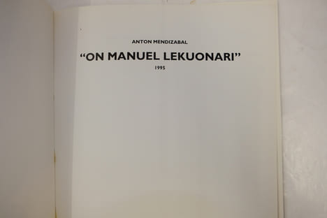 On Manuel Lekuonari. Anton Mendizabal