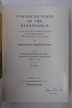 Italian Pictures Of The Renaissance A List Of The Principal Artists And Their Works With An Index Of Places.Central Italian and North Italian ...