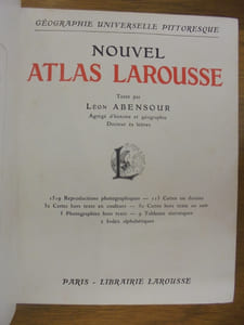 NOUVEL ATLAS LAROUSSE, GEOGRAPHIE UNIVERSELLE PITTORESQUE
