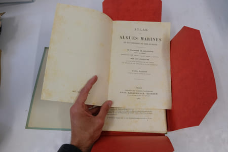 Atlas des Algues Marines les plus rpandues des Ctes de France. 48 planches en Hliotypie Tires en couleur reprsentant 108 espces d'algues faciles rcolter. Avec leur description ainsi que celle des espces les plus voisines, les moyens de les prparer et de les conserver.