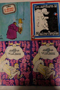 4 bandes dessinées de Série bête et méchante : Les aventures de madame Pompidou; Le journal de Catherine; Les aventures de Tom Blanc X2