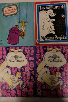 4 bandes dessinées de Série bête et méchante : Les aventures de madame Pompidou; Le journal de Catherine; Les aventures de Tom Blanc X2. Cabu; Willem