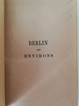 Berlin and its Environs. Baedeker, Karl