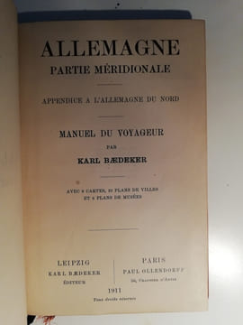 Allemagne Partie Meridionale. Appendice a L'Allemagne du Nord.. BAEDEKER, Karl
