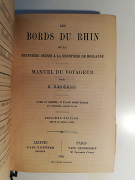 Bords du Rhin.. Baedeker Karl