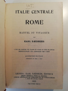 Italie Centrale Rome. Baedeker, Karl