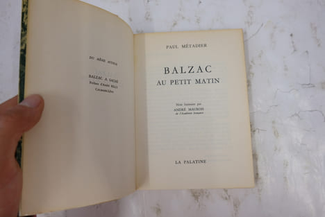 Balzac Au Petit Matin. METADIER Paul