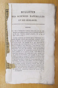 BULLETIN DES SCIENCES NATURELLES ET DE GEOLOGIE, deuxième section du bulletin universel des sciences et de l'industrie. du n°2 au n°11 (le n°5 est absent) + table des matières.