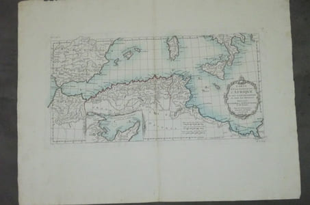 CARTE DE LA PARTIE DE L'AFRIQUE OU LES CARTHAGINOIS ont étendu leur domination. Dressée pour l'intelligence de l'Histoire Ancienne de Mr ROLLIN.