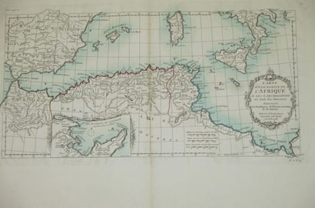 CARTE DE LA PARTIE DE L'AFRIQUE OU LES CARTHAGINOIS ont étendu leur domination. Dressée pour l'intelligence de l'Histoire Ancienne de Mr ROLLIN.