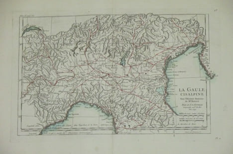 LA GAULE CISALPINE. Pour l'Histoire Romaine de Mr ROLLIN.. Sr. D'ANVILLE