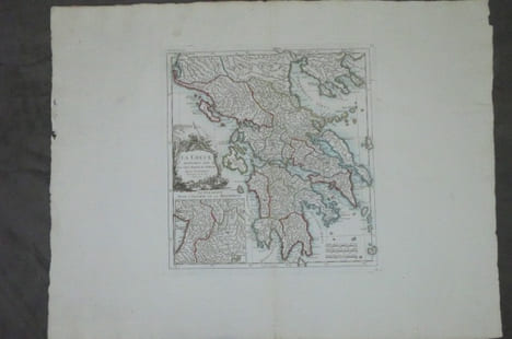 LA GRECE proprement dite. Pour l'Histoire Romaine de M. ROLLIN. SUPPLEMENT POUR L'ILLYRIE ET LA MACEDOINE.. Sr. D'ANVILLE