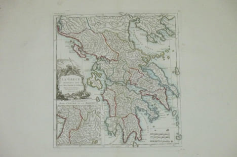 LA GRECE proprement dite. Pour l'Histoire Romaine de M. ROLLIN. SUPPLEMENT POUR L'ILLYRIE ET LA MACEDOINE.. Sr. D'ANVILLE